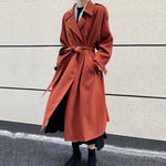 Drape Loose Over-kneeTrench Coat