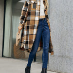Zeagoo Button Down Plaid Classic Long Shirt Jacket
