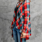 Zeagoo Elbow Patch Hooded Plaid Cardigan for Women Casual Work Office Loose Fit 2026 | Under $25
