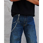 Retro Punk Metal Cross Waist Chain