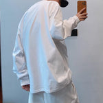 235g Cotton Double-needle Crew Neck Long-sleeved T-shirt