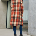 Zeagoo Button Down Plaid Classic Long Shirt Jacket