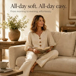 Louna | Linen-Effect Set with Ruffled Sleeves and Wide Leg Trousers