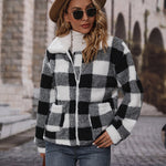 Zeagoo Double Sided Fleece Long Sleeve Plaid Jacket
