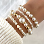 Camille™ | Beaded and Heart Bracelet Set