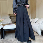 Straight Loose Double Layer Pleated Culottes