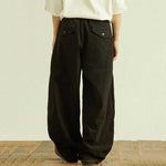 Japanese Retro Silhouette Loose-fitting Pleated Pants