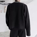 French Scarf-embellished Knitted Cardigan