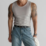 American Vertical Striped Slim Fit Knitted Vest