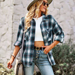 Zeagoo Plaid Button Front Curved Hem Shacket for Women Casual Loose Business Casual 2026 | Under $40
