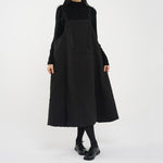 Winter Loose-fitting Casual Quilted Suspender Dress