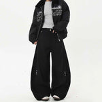 American Retro Deconstructed Rivet Scimitar Pants