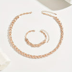 Berta - Wheat ear jewelry set with crystals