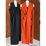 Women's V-neck Sleeveless Twist-waist Dress