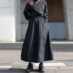 Black Bud A-line Skirt