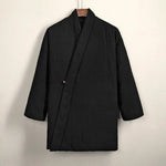 Loose Diagonal Placket Cotton-linen Jacket