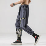 Linen And Cotton Casual Embroidered Bloomers
