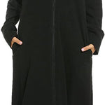 Women's Long Sweatshirt Hooded Robe with Pockets M-3XL - Zeagoo (Us Only)