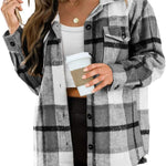 Zeagoo Women's Checked Shirt-Jacket