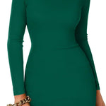 Zeagoo Bodycon Dress Elegant Turtleneck Long Sleeve Dress (DE Only)