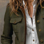 Dolores - Twill blazer with contrasting piping