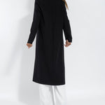 Zeagoo Women's Black Stretch Knit Frock Cardigans Coat