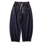 Scimitar-cut Denim Carrot Pants