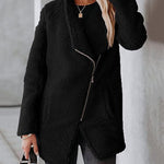 Zeagoo Casual Fleece Fuzzy Coats Faux Shearling Shaggy Jacket
