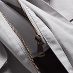 Color-blocked Lapel Mid-length Loose Casual Coat