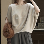 Sleeveless Crew Neck Loose Sweater
