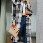 Zeagoo Button Down Plaid Classic Long Shirt Jacket