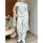 Loose-fitting Sleeveless Top with Ribbon-tie Detailing