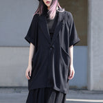 Japanese Loose Thin Chiffon Suit Cardigan