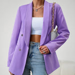 Zeagoo Casual Blazers Double Breasted Long Sleeve Work Office Blazer Jacket