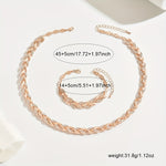 Berta - Wheat ear jewelry set with crystals