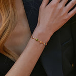 Bérénice™ | Gold Bracelet with Multicolored Hearts