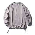 Retro Solid Color Drawstring Quick-drying Shirt