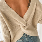 Zeagoo Backless Criss Cross Sweater