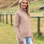 Zeagoo Pullover Women's Turtleneck Elegant Long Sleeve Jumper