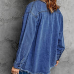 Zeagoo Jean Jackets Ripped Stretchy Denim Jean Jacket
