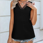Zeagoo Women V Neck Lace Tank Tops