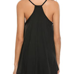 Women Tank Tops Summer Spaghetti Strap Cami Top Shirt Loose Flowy Cotton Racerback Blouses - Zeagoo (Us Only)