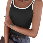 Zeagoo 2 Packs Womens Ribbed Tank Tops Square Neck Tops