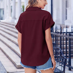 Zeagoo Short Sleeve Summer Tops Casual Button Down Shirts