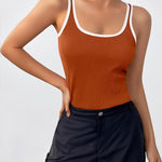 Zeagoo 2 Packs Womens Ribbed Tank Tops Square Neck Tops