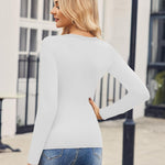 Zeagoo 2 Pack Women's Long Sleeve V Neck Slim Fit T Shirts