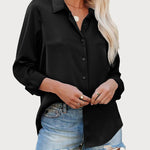 Zeagoo Blouses for Women Silk Button Down Shirts