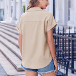 Zeagoo Short Sleeve Summer Tops Casual Button Down Shirts