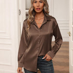 Zeagoo Blouses for Women Silk Button Down Shirts