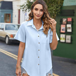 Zeagoo Blouse Women's Casual Short Sleeve Shirt (DE Only)